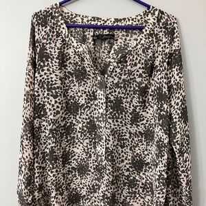 Patterson J Kincaid Anthropologie semi sheer blouse, XS